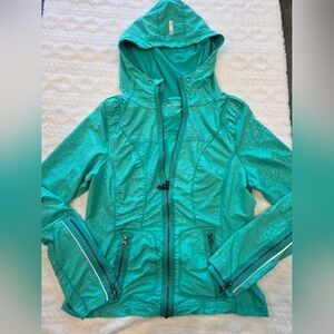 Zella Lightweight Zip Front Active Jacket – Turquoise – Size M